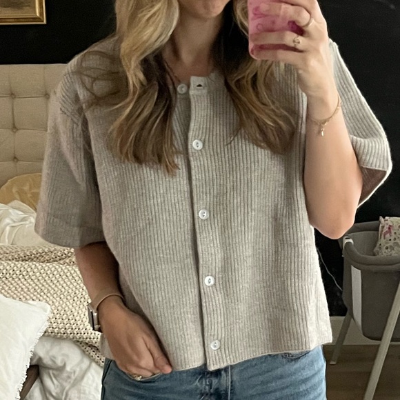 Womens Button-Up Cardigan - Picture 3 of 3